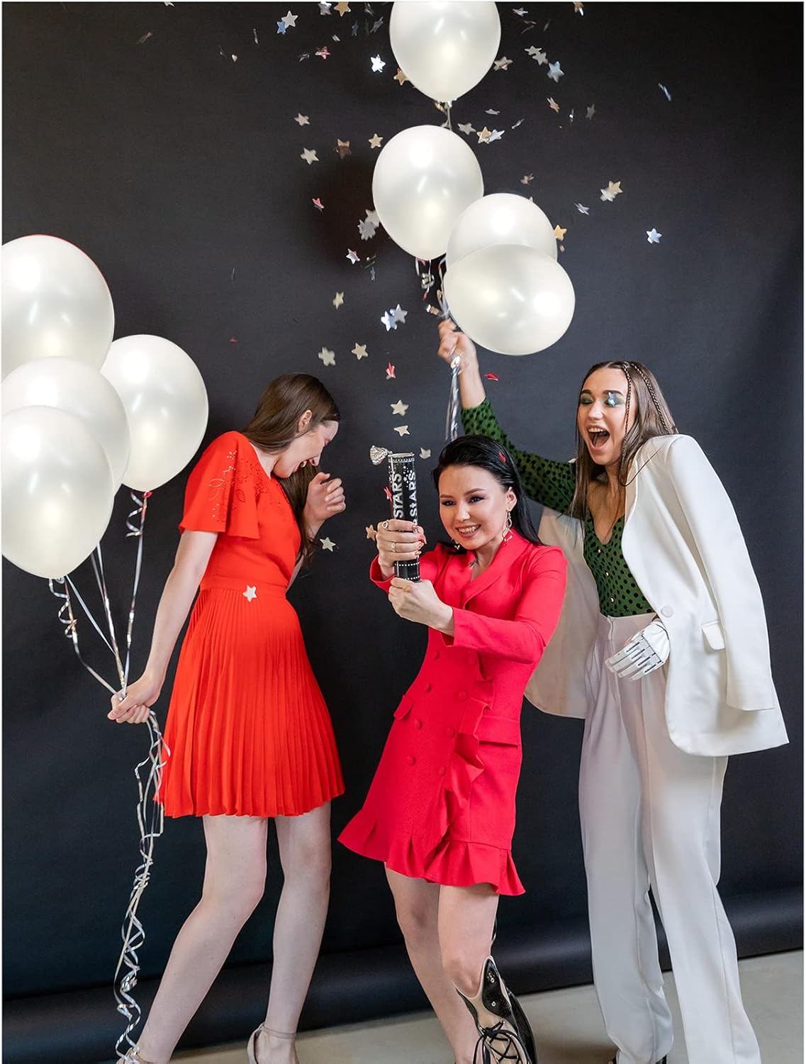 Pearl White Balloons 12 Inch 50PCS Matte Balloons Round Pearlized White Latex Balloons for Wedding Birthday Christmas Baby Shower Anniversary Backdrop White Theme Party Arch Decorations