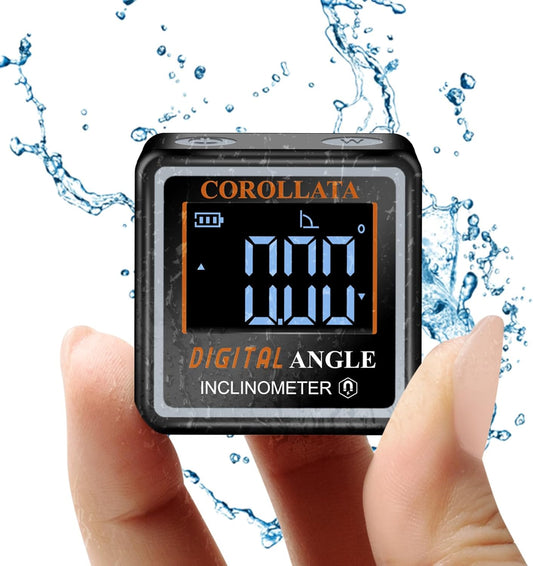 Ultra Small Digital Angle Finder Magnetic Level, Rechargeable Angle Cube, Table Saw Miter Gauge, 4 * 90 Degree Protractor Electronic Inclinometer, Wood Working Measuring Tool