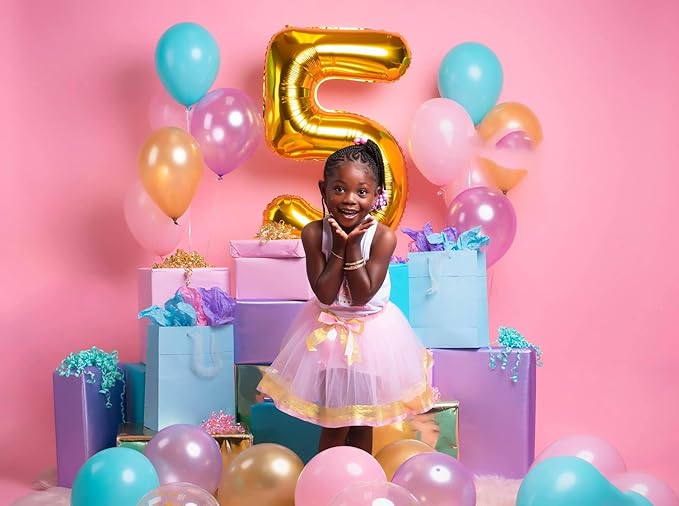 Gold Number 25 Balloon 40 inch, 25 Number Balloons, 25th Gold Birthday Decorations, 25 Year Old Women Men Golden Party Supplies