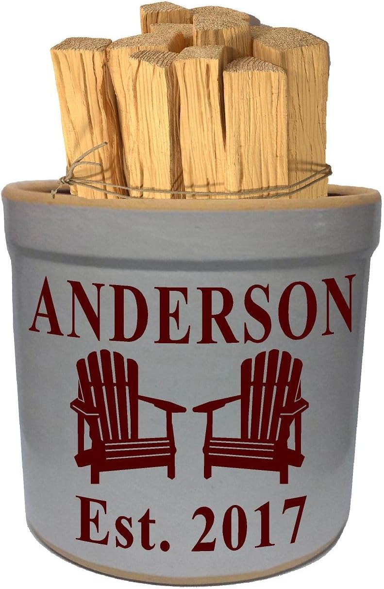 3 Gallon Personalized Stoneware Crock - ADIRONDACK