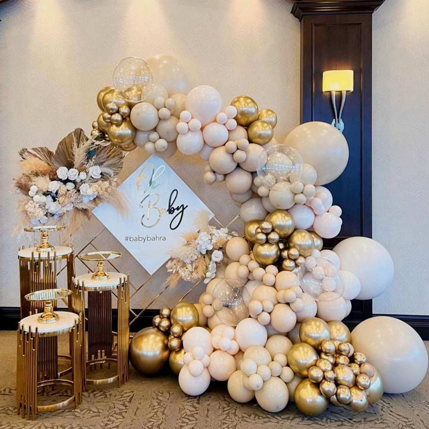 Blush Gold Beige Neutral Balloons 50pcs 12 inch Blush Champagne Gold Latex Balloons Sand White Nude Apricot Helium Balloons for Birthday Party Decoration Wedding Baby Shower Bride DIY Supplies