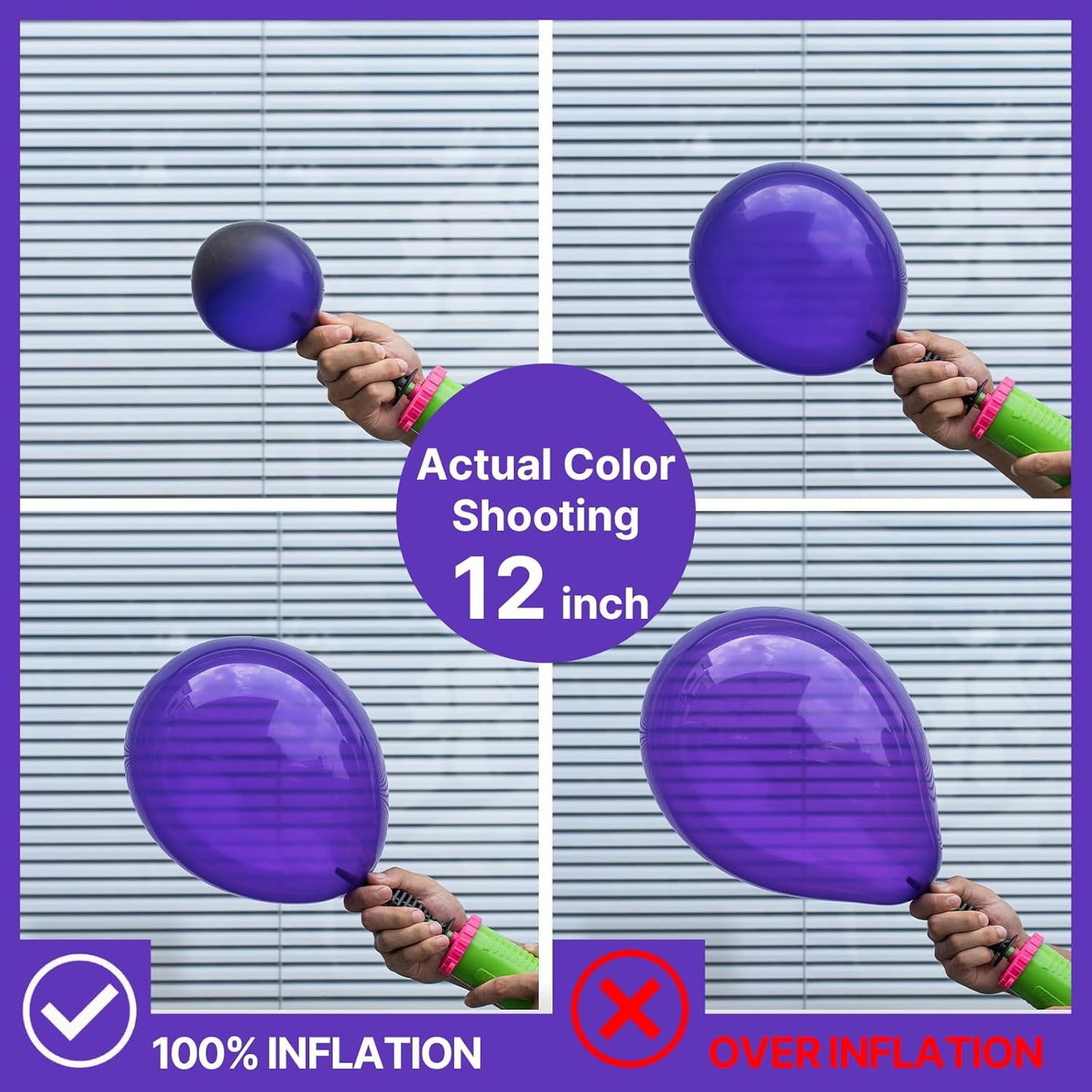 PartyWoo Purple Balloon Garland, 100 pcs Shades of Purple Balloons Different Sizes Pack of 36 Inch 18 Inch 12 Inch 10 Inch 5 Inch for Balloon Garland Arch as Party Decorations, Birthday Decorations