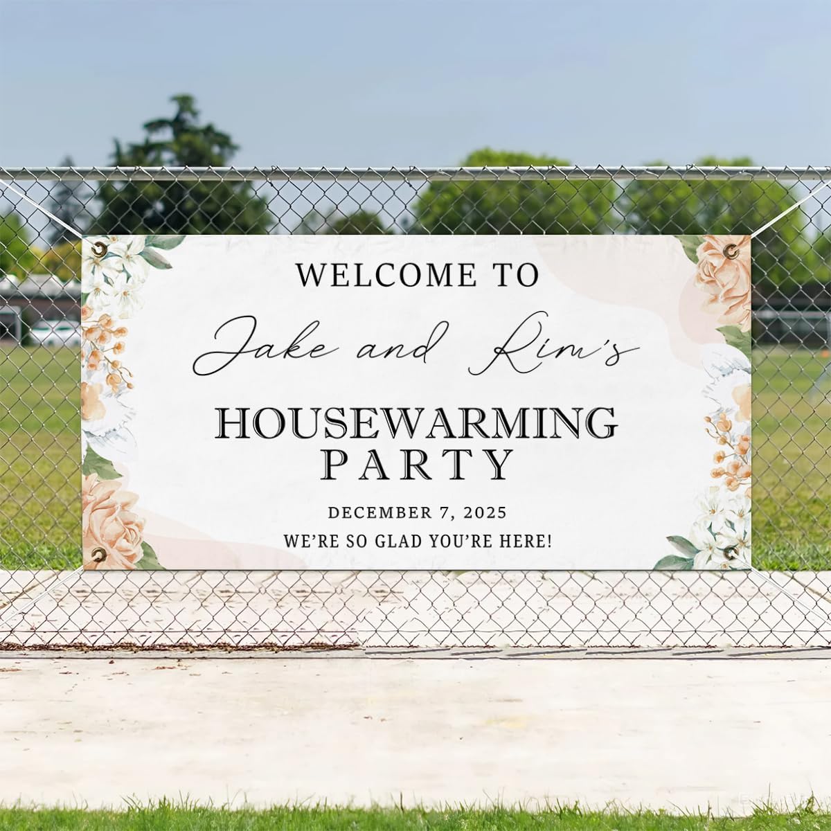 Personalized Housewarming Party Welcome Banner Decorations Double Sided Printing And Various Sizes #2