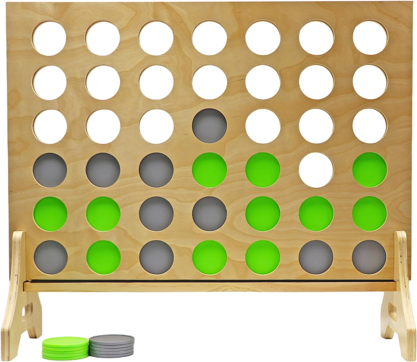 Tailgating Pros Premium Giant Four in a Row with Carrying Case - Jumbo Oversized Outdoor Yard Game - Connect Multiple Pucks in a Row to Win - Many Puck Colors Available!