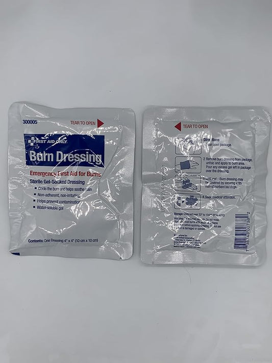 Advanced First Aid & Burn Kit, Comprehensive Burn First Aid Kit with Dressings, Burn Cream & Gauze, Portable First Aid Kit for Home, Office, Car & Travel, 10-Pack (BK35)