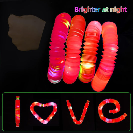 Red 36 Pack Light Up Party Favors Supplies,Bulk Glow Sticks Bracelet,Necklace Accessories for Kids,Birthday Return Gifts Treats,Easter Basket Goodie Bag Stuffer Fillers for Boys Girls