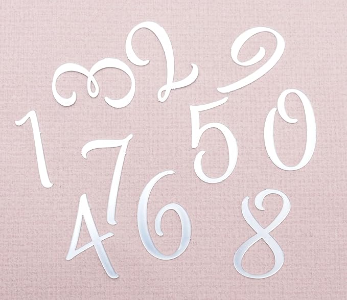 SOWAKA 2 Sets Acrylic Number 0-9 Large Cake Toppers Mirrored Picks for Birthday Cake Wedding Decoration Baby Shower Anniversary Parties (Silver)