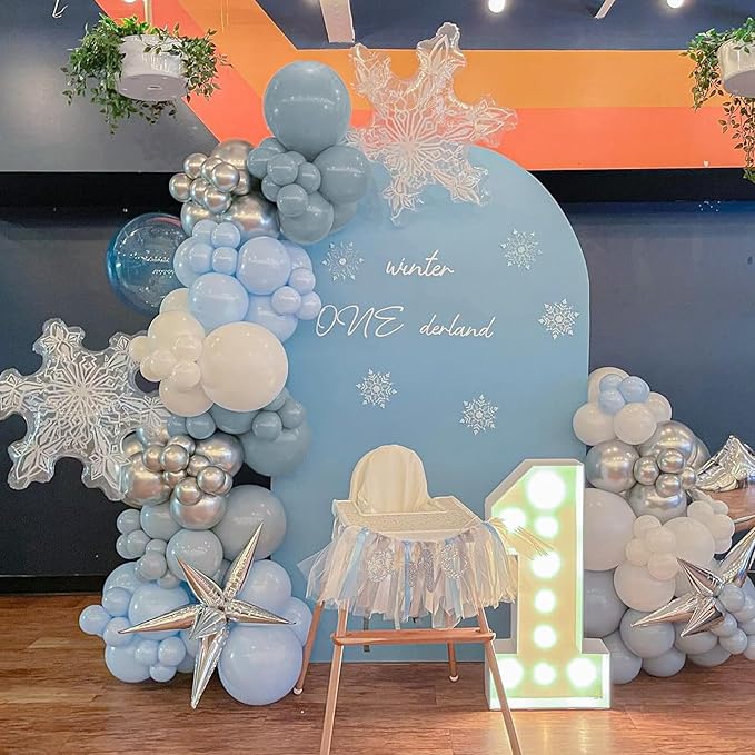 Dusty Blue Balloons 12 inch, Slate Blue Balloons 50pcs for Bridal Shower Gender Reveal Baby Shower Birthday Party Decorations