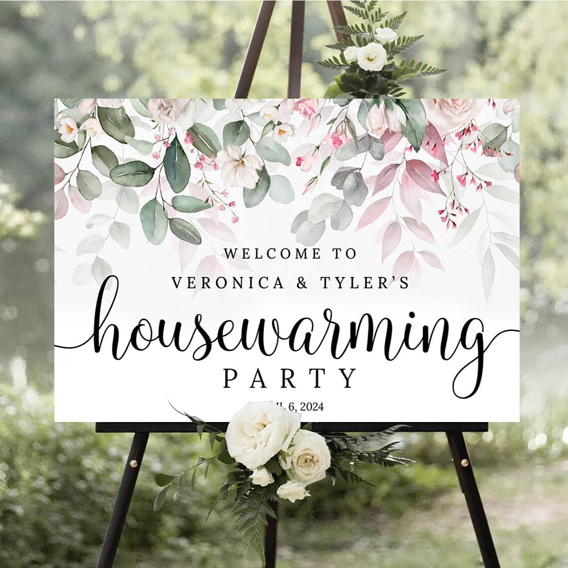 Housewarming Sign, Welcome To Housewarming Party, 12" x 18", 24" x 18", 24" x 36", Polypropylene