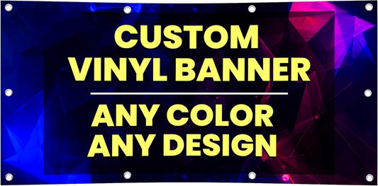 Custom Banner Printing, Vinyl Banners, Any Size Any Color Banners, Outdoor/Indoor, Banner Printed Background, Banner Event Business Party (2'x16')