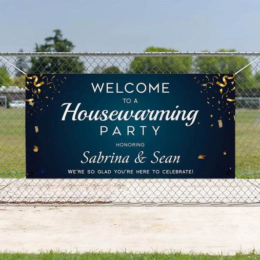 Personalized Housewarming Party Welcome Banner Decorations Double Sided Printing And Various Sizes #7