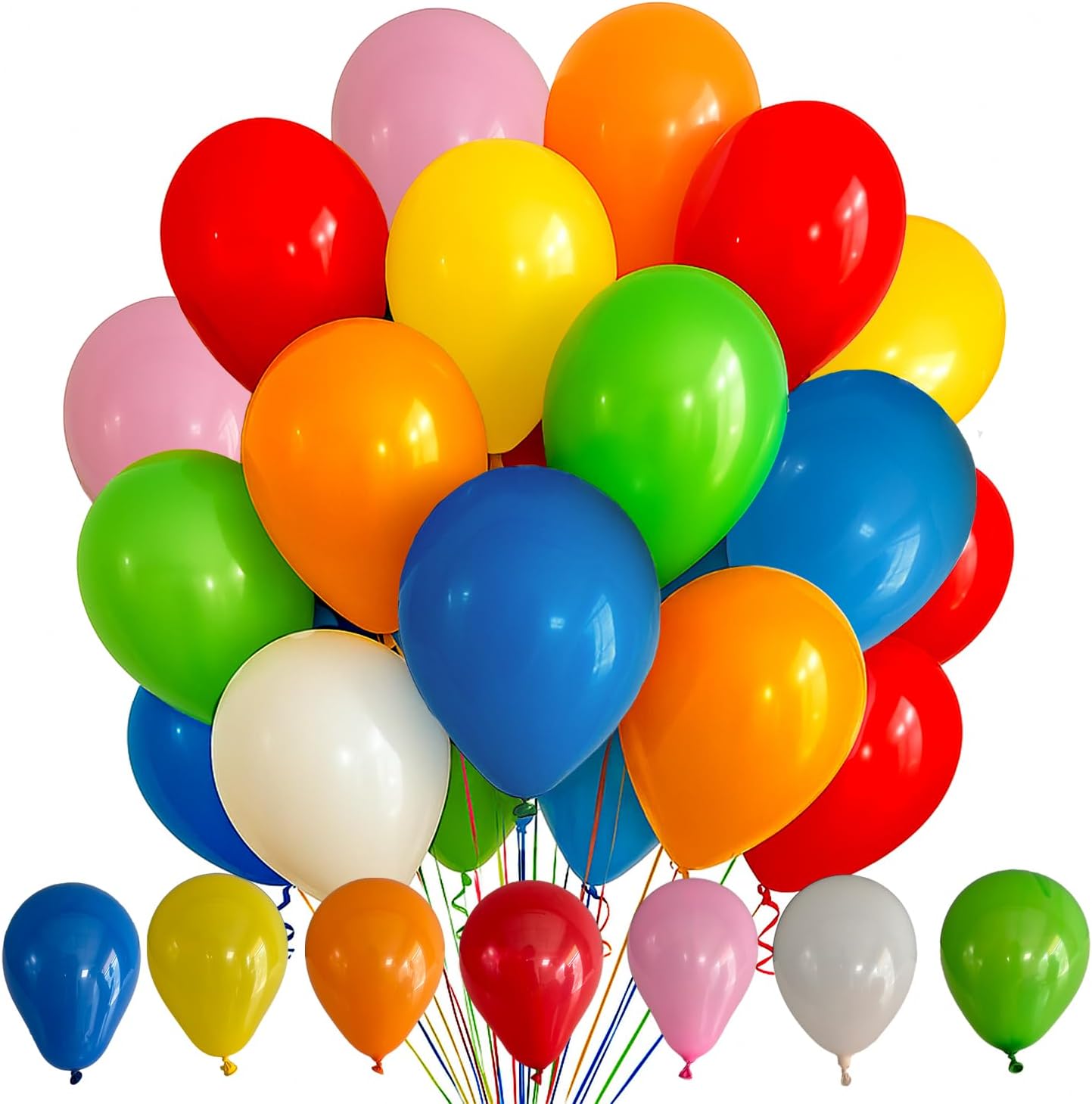Monty Multicolor 7 inch Party Balloons (100 pcs, Pack of 2) - Latex Balloons for Birthdays Celebrations, Anniversary, Baby Shower, Valentine day, Christmas, New year & Weddings Decor