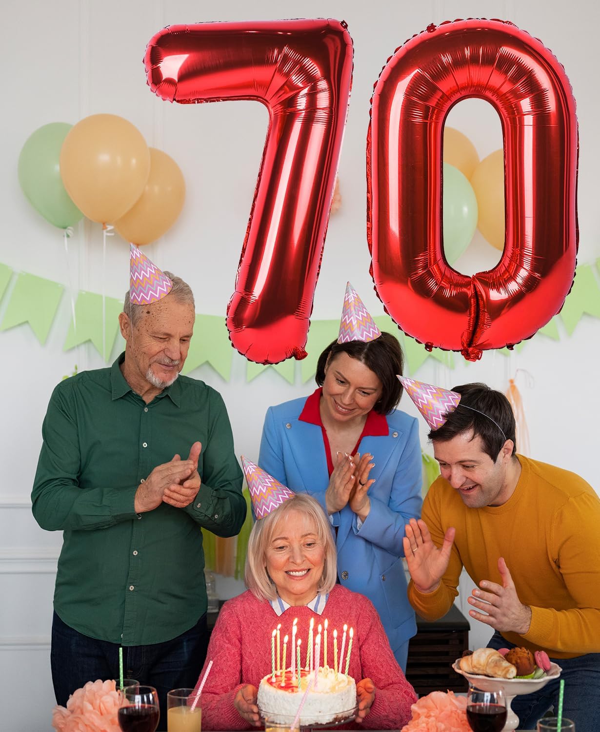 Smlpuame 40 inch Number Balloon 0-9 Red Large Number 26 Balloons,Digital Balloons for Birthday Party Celebration Decorations Supplies, Helium Foil Number Balloons for Wedding Anniversary