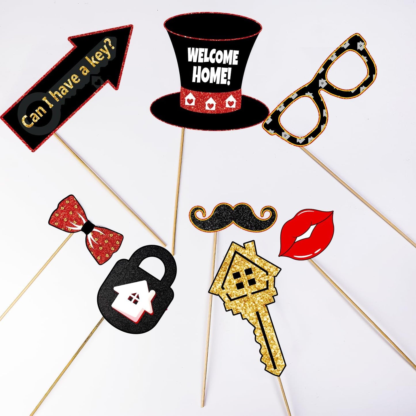 Housewarming Party Decorations Photo Booth Props Welcome Home Decor Photobooth House Warming Party Supplies Decoration New Sweet Home Photo Booth Props Kit