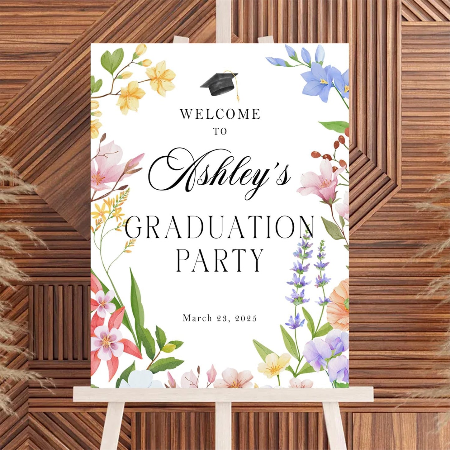 Personalized 2025 Graduation Party Welcome Sign, Minimalist Grads Decor, Class of 2025 Graduation Party Poster, Custom Graduation Party Sign, Congrats Grad Decorations Design 3