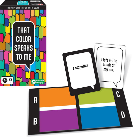 Winning Moves That Color Speaks to Me, Fast Playing Party Game of Predicting Which Color Will Speak to Your Opponents Wild Answer Cards, for 3+ Players, Ages 8+