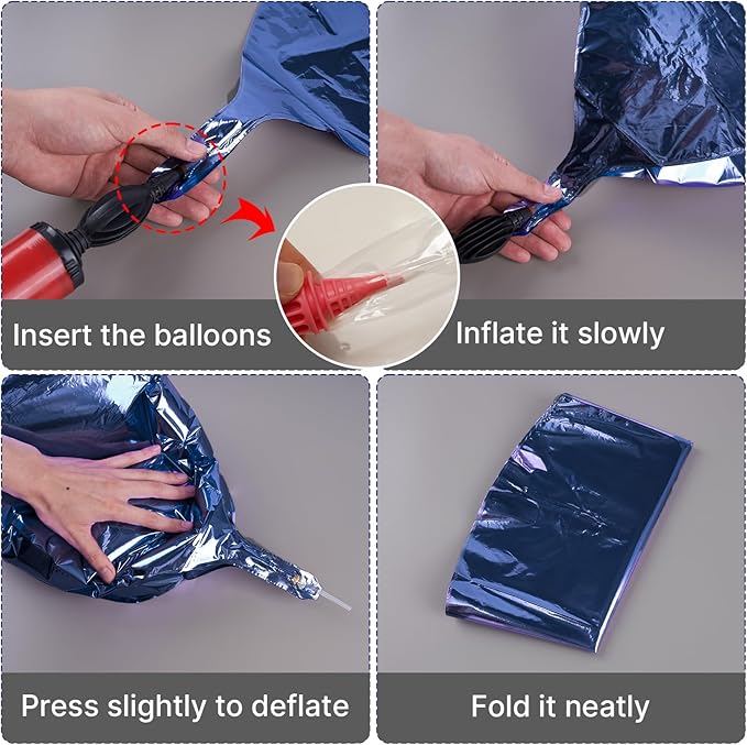 PartyWoo Navy Blue Foil Balloons 6pcs 32 Inch Large Round Foil Big Giant 4D Jumbo Inflatable Mirror Ball Mylar Balloons for Graduation Men Birthday Baby Shower Space Themed Party Decorations