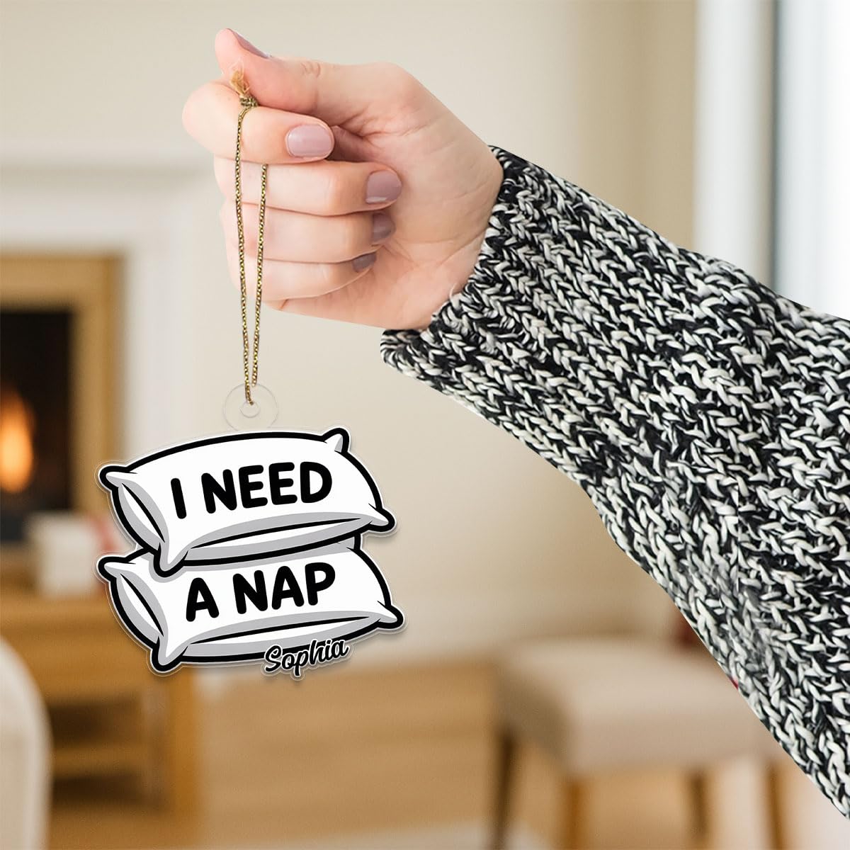 Personalized I Need A Nap Ornament Acrylic Ornament – Personalized Christmas Tree Decoration, Custom Holiday Keepsake Gift, Unique Hanging Collectible for Seasonal Home Décor