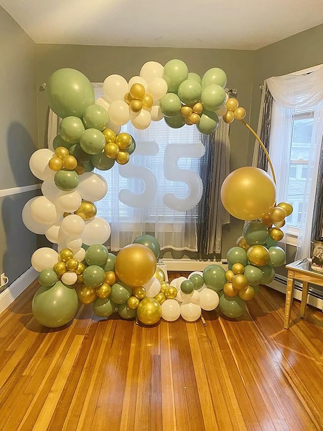 Balloon Numbers 40 Inch 5 Ballon for 5th Birthday Decorations, 15 25 35 50 Big White Number Balloons for Wedding Photo Shoot Party Decor