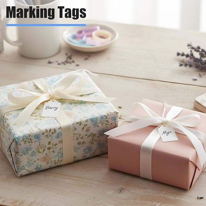 Price Tags with String Attached, 1000pcs White Matte Surface Marking Merchandise Strung Tags Writable Label Small Hang Tag for Pricing Gift Jewelry Clothing Yard Sale Garage Supplies 1.75 x 1.093 inch