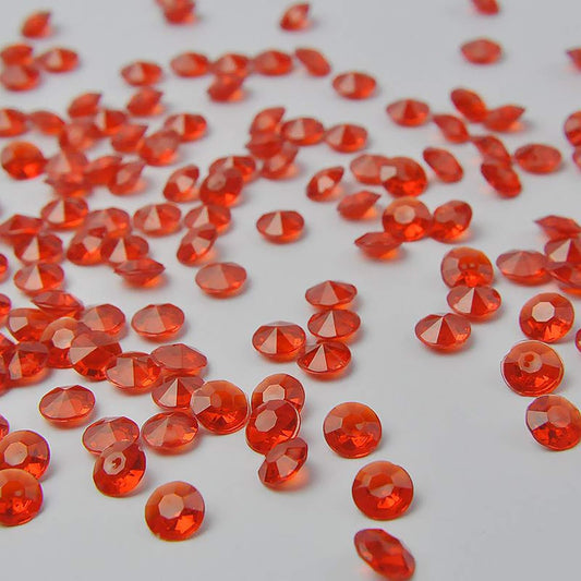 ZKC 4.5mm 10000PCS Red Crystal Acrylic Diamond Vase Fillers Beads for Wedding Centerpiece Table Scatter Shower Party Vase Beads Decorations