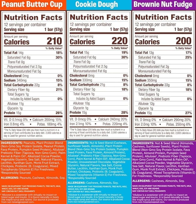 Munk Pack Sampler Pack Probiotic Protein Bars Stocking Stuffers | Keto-Friendly 15g Plant Protein, 1g Sugar, 4g Net Carbs - Vegan, Low Carb, Gluten-Free Healthy Snacks | 5 Count