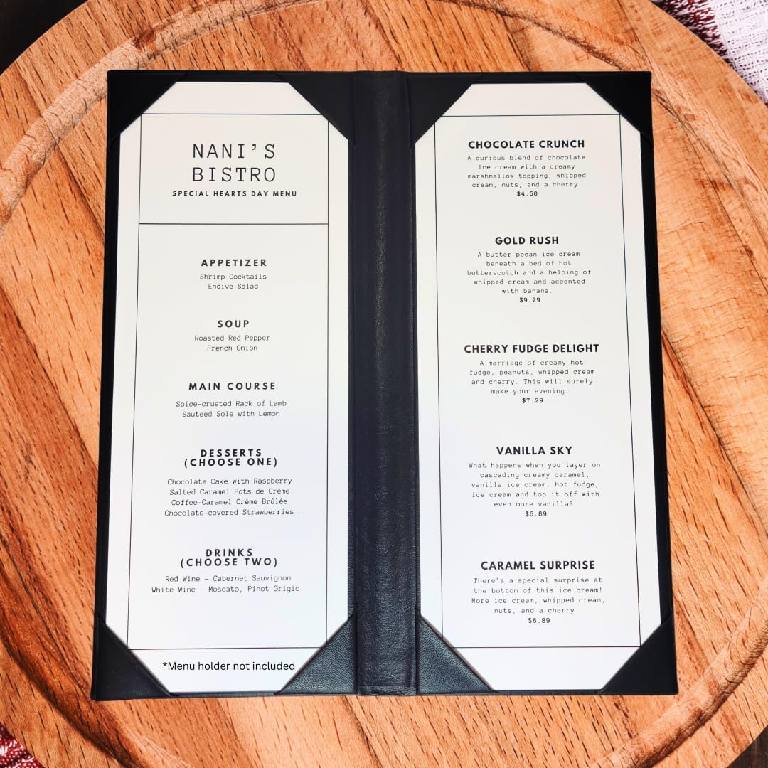 100 Bright White Smooth Card Paper Sheets - 4.25 X 11 Inches - 80# (80 lb/Pound) Cover Weight - Half Letter Size Cut Long - Menu Paper - Program - Smooth Finish