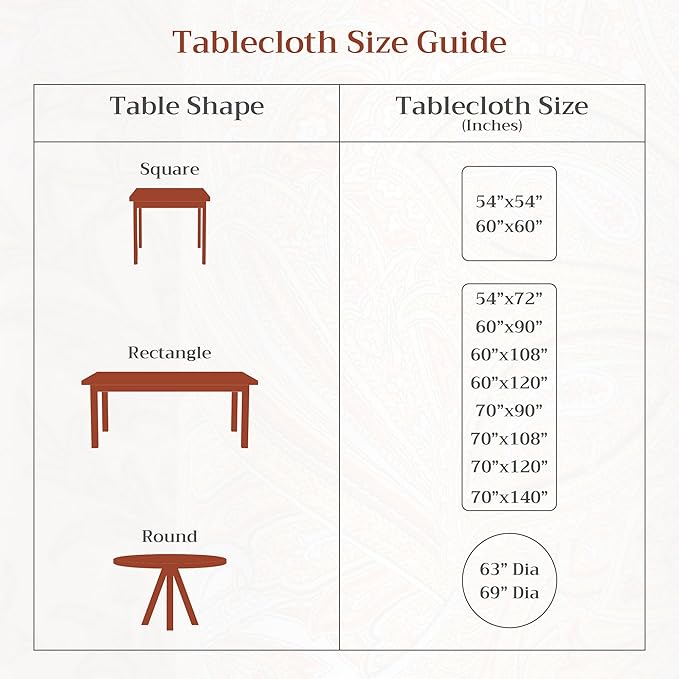 Maison d' Hermine Table Cloth Round Table 100% Cotton 69 Inches Fall Tablecloth Reusable Everyday Use for Thanksgiving Christmas Decorations Dining Farmhouse Party (Kelim - Infinity)