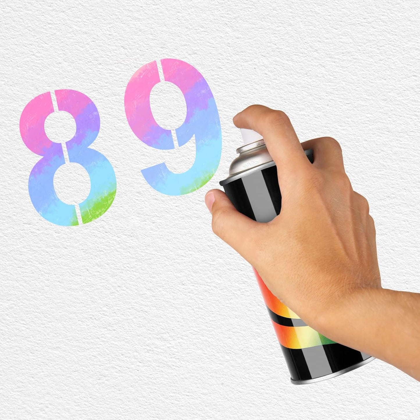 6 Inch Number Stencils, 0-9 Address Number Stencil, Reusable Plastic Number Stencils Digital Templates, Cake Stencil Address Number Painting Stencils Templates for Mailbox Signs