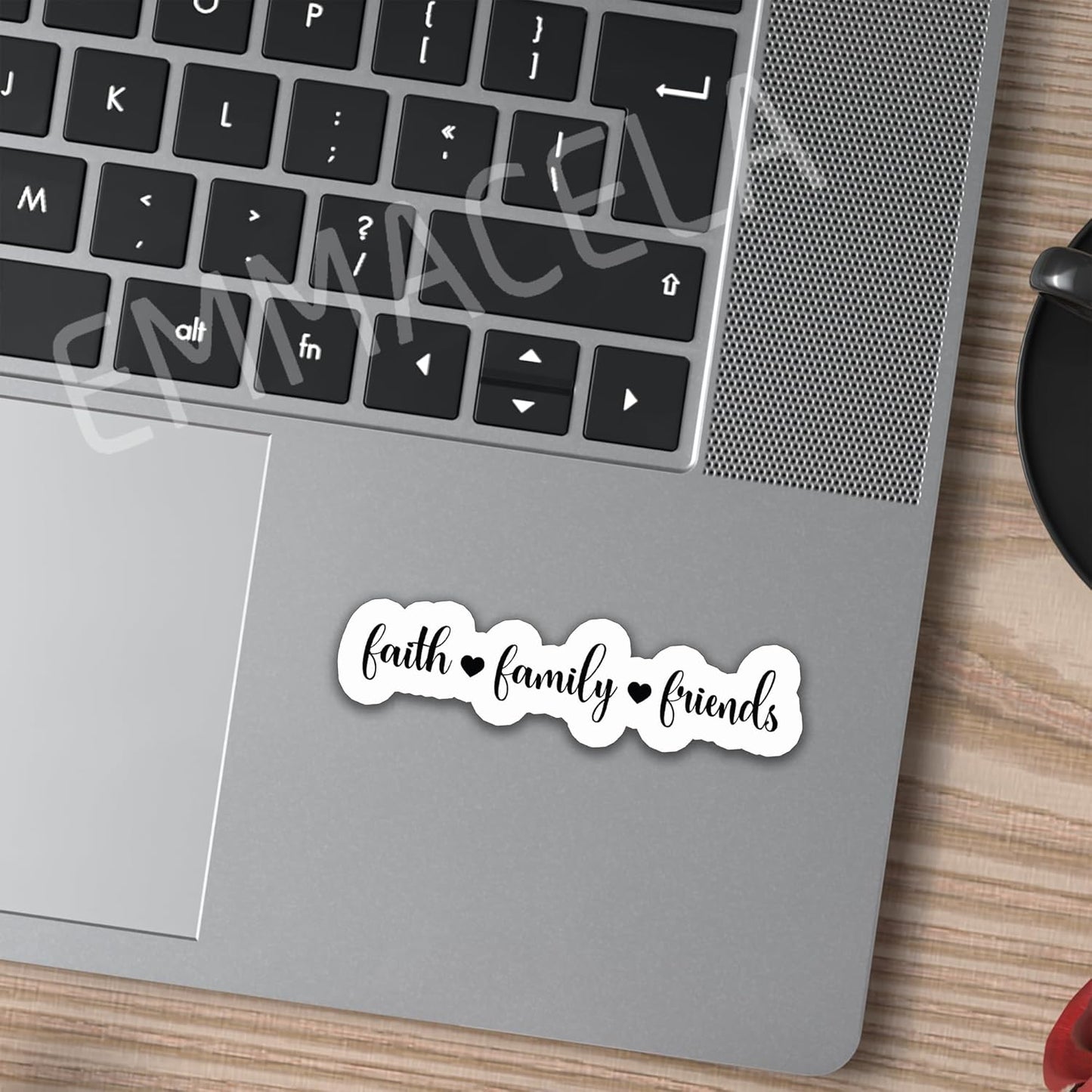 (3PCS) Faith Family Friends Stickers – Inspirational Christian Bible Verse Vinyl Decals, Motivational Quote Stickers Waterproof for Laptops, Water Bottles, Tumblers, Scrapbooks, 3" x 0.8"