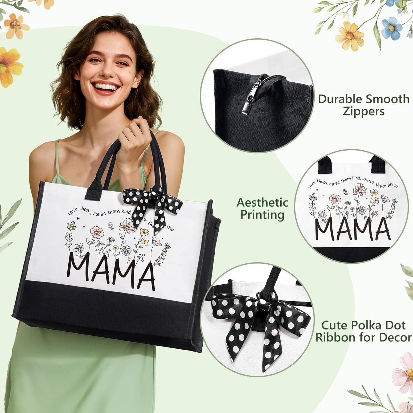 Christmas Gifts for Mom from Daughter Son Kids, Best Mom Birthday Gifts Ideas for Women Mother-in-Law Xmas Mothers Day Gift Baskets for Mother, New Mama Gift for Wife from Husband w/Canvas Tote Bag