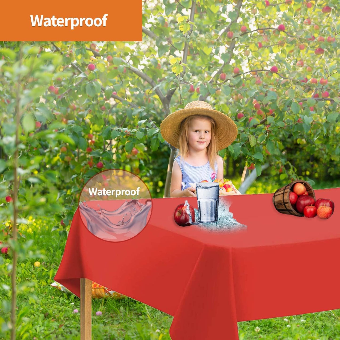 Party Dimensions Red Tablecloth Disposable Plastic Table Cover for Rectangle Tables (12 Pack) Premium Plastic Table Cloths for Parties, Events & Weddings, Indoors/Outdoors, 54"x108"