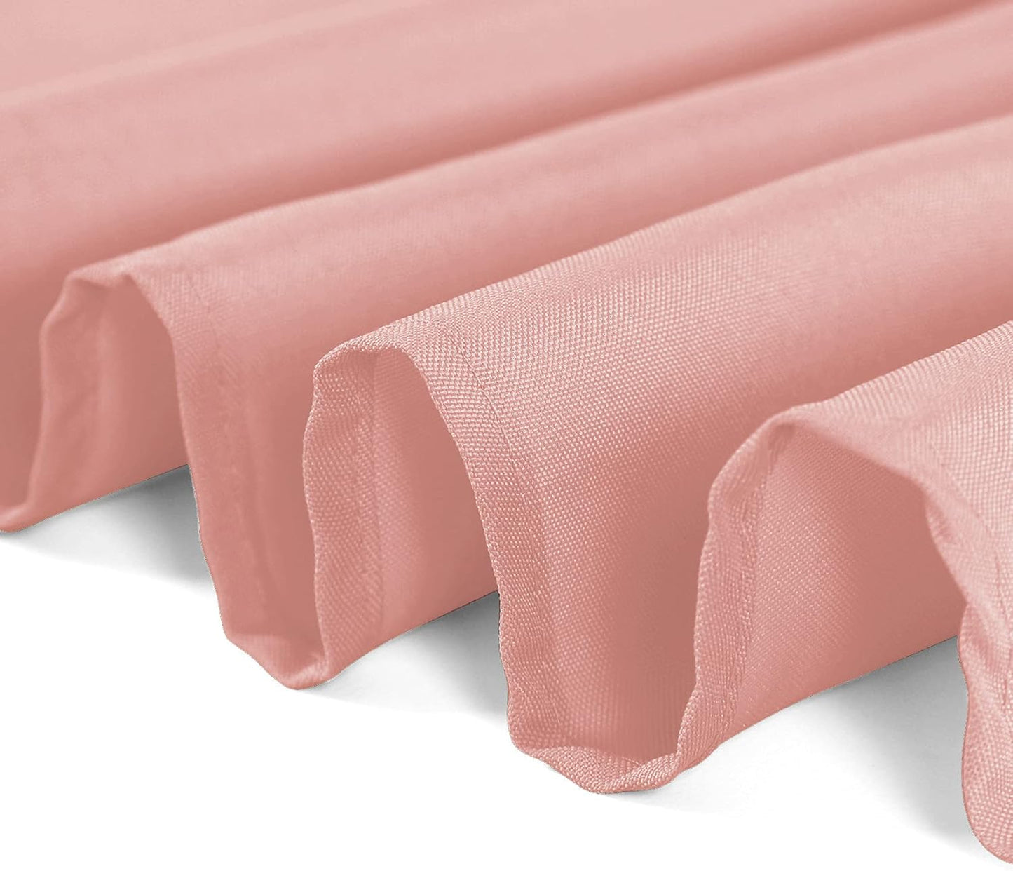Cupuamon 120 inch Round Tablecloth Washable Polyester Table Cloth Decorative Table Cover for Wedding Party Dining Banquet（120 inch, Dusty Pink）