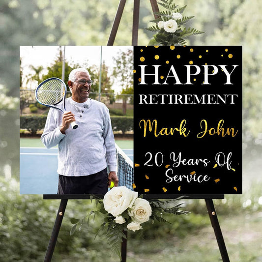 Personalized Retirement Yard Sign, Retirement Celebration Welcome Sign, Retirement Party Sign, Retirement Decorations, Retirement Outdoor Sign, Retirement Home Decor, Retirement Celebration Sign #1