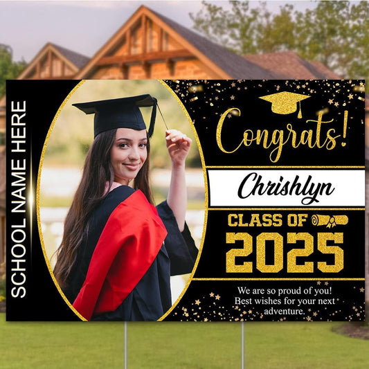 Personalized Graduation Yard Signs, Class of 2025 Sign, Graduation Senior Sign 2025, Graduate Yard Sign, Graduation Decorations Sign, High School Grad, College Graduation Sign #8