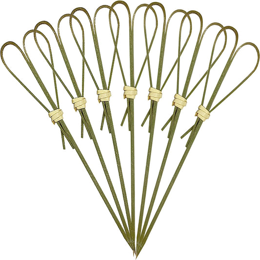 500 Pcs Cocktail Picks Skewers for Appetizers, Charcuterie Accessories, Heart Shaped Bamboo Sticks, Toothpicks for Appetizers Picks, 4.7 Inch Cocktail Toothpicks, Cyan