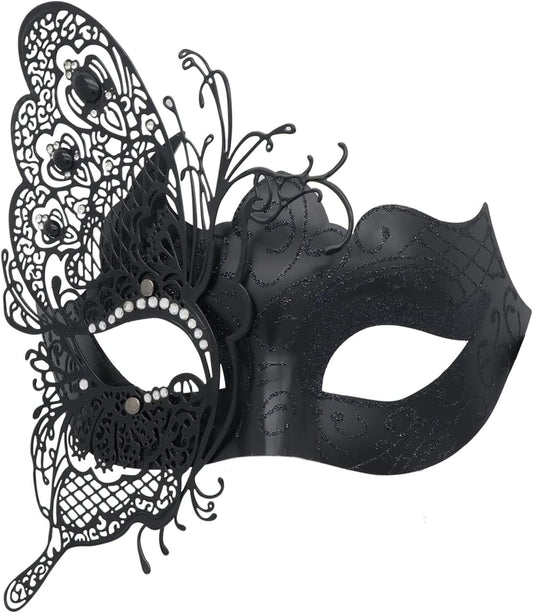 Mysterious Venetian Butterfly Lady Masquerade Halloween Party Mask Evening Prom Ball Mask Bar Costumes Accessory