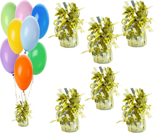 balloon weights are perfect for parties, birthdays, weddings. Each pack includes 6PCS durable weights that easily decorate balloons and elevate any celebration. (Light Gold)
