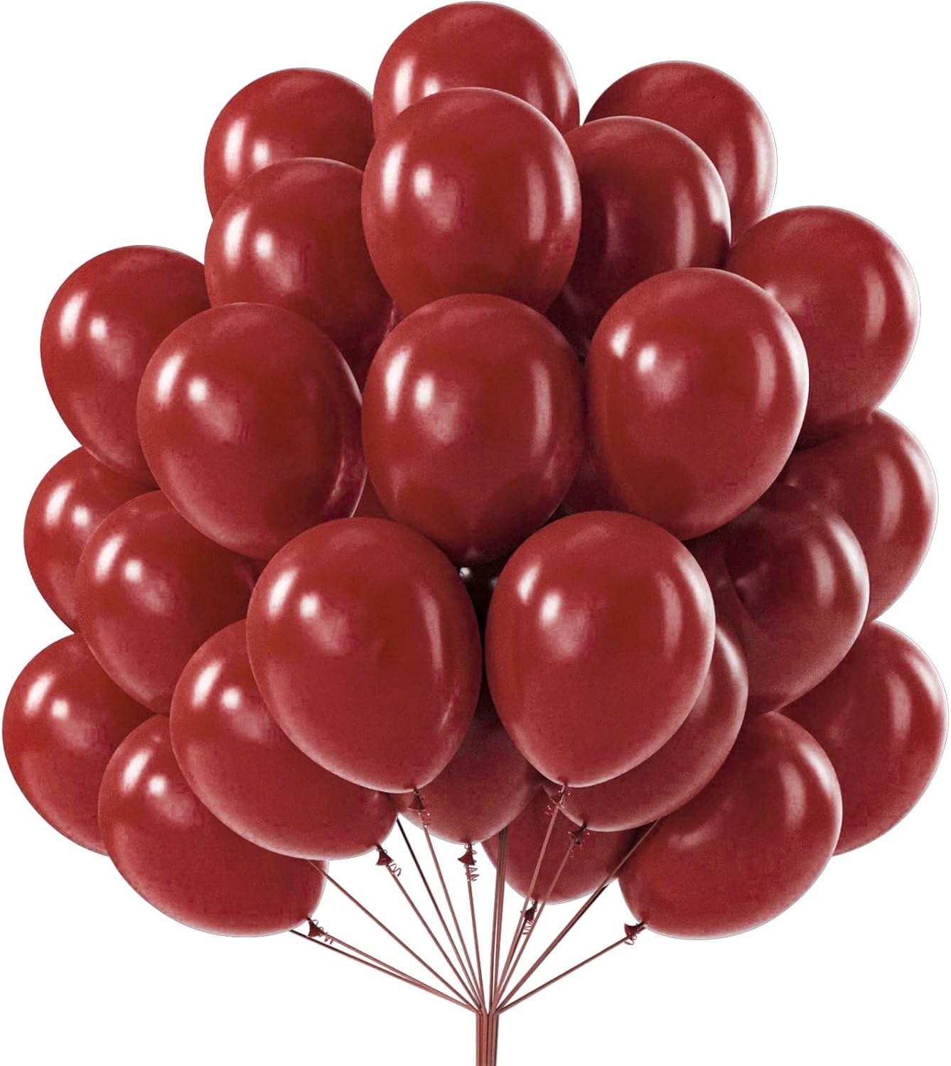 PartyWoo Burgundy Balloons 100 pcs 12 Inch Dark Red Maroon Fall Latex Balloons for Graduation Thanksgiving Valentine's Day Wedding Anniversary Engagement Christmas Birthday Party Decorations Red-Y62