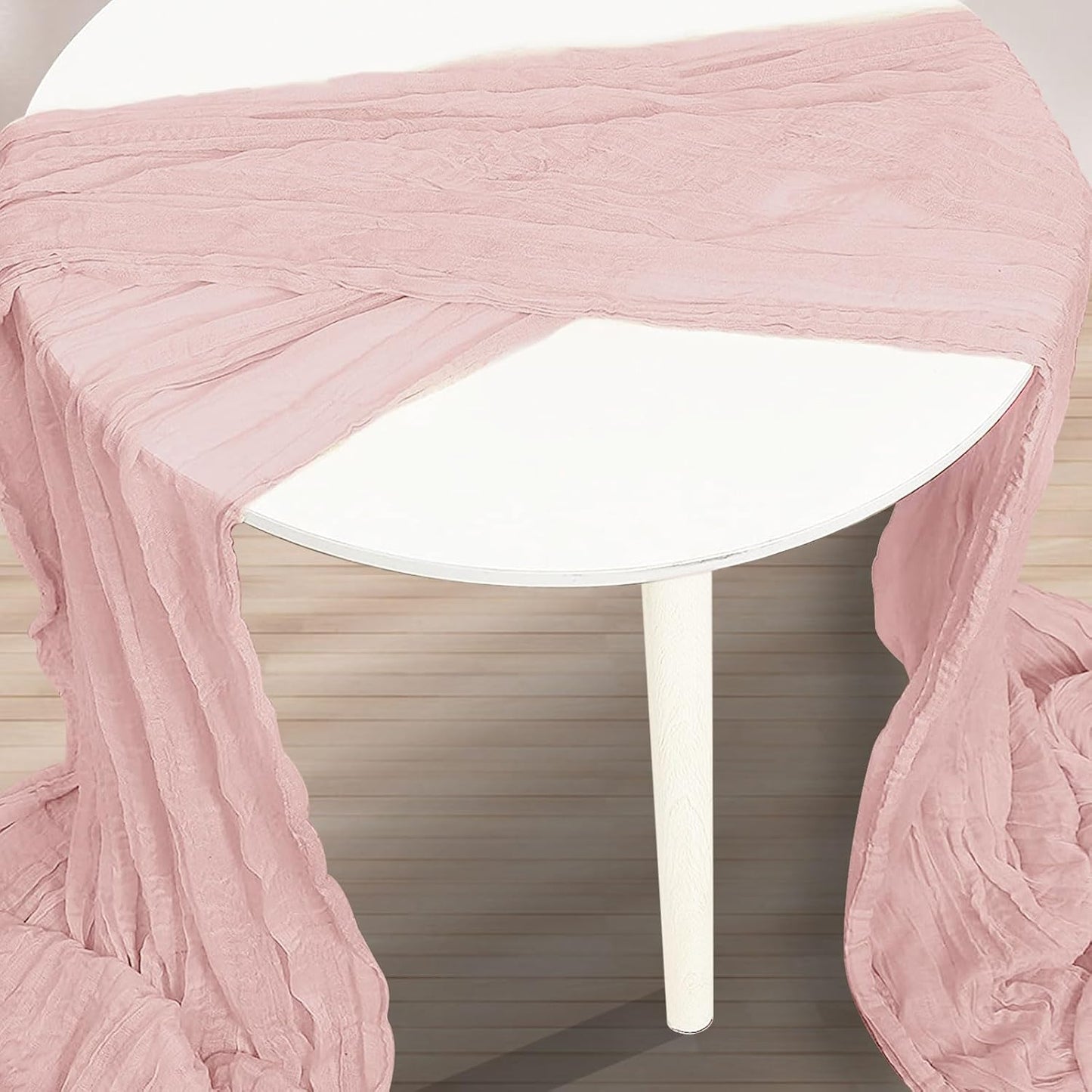 10 Pack Blush Pink Cheesecloth Table Runner 35x120 Inch 10Ft Rustic Gauze Cheese Cloth Table Runner Sheer Cheesecloth Table Runners for Wedding Party Bridal Shower Decoration