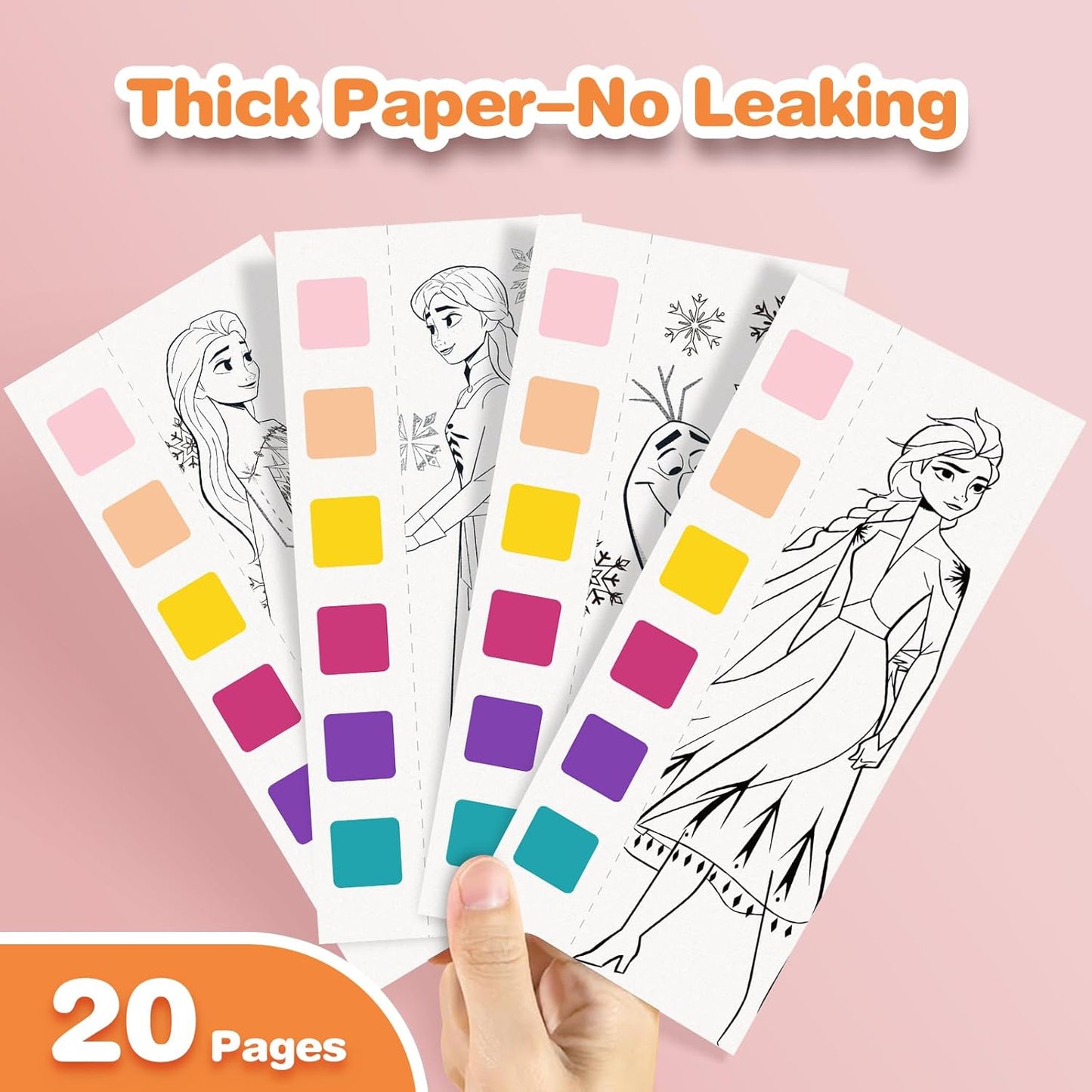 Paint with Water Coloring Books for Kids, Pocket Mess Free Watercolor Painting Kit, Water Color Paint Set Arts and Crafts Gift for Girls Ages 4 5 6 7 8+, Travel Activity Toy - Princess