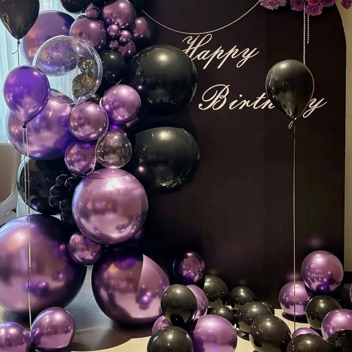 Metallic Purple Balloons, 66pack 12inch Chrome Purple Latex Party Balloons for Birthday Baby Shower Graduation Wedding Valentine's Day Gender Reveal Anniversary Party Decorations