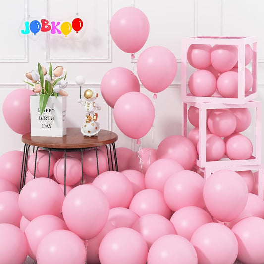 Pastel Pink Balloons - 60 Pcs, 5 Inch Mini Matte Helium Balloons for Baby Shower, Gender Reveal, Birthday Party Decorations