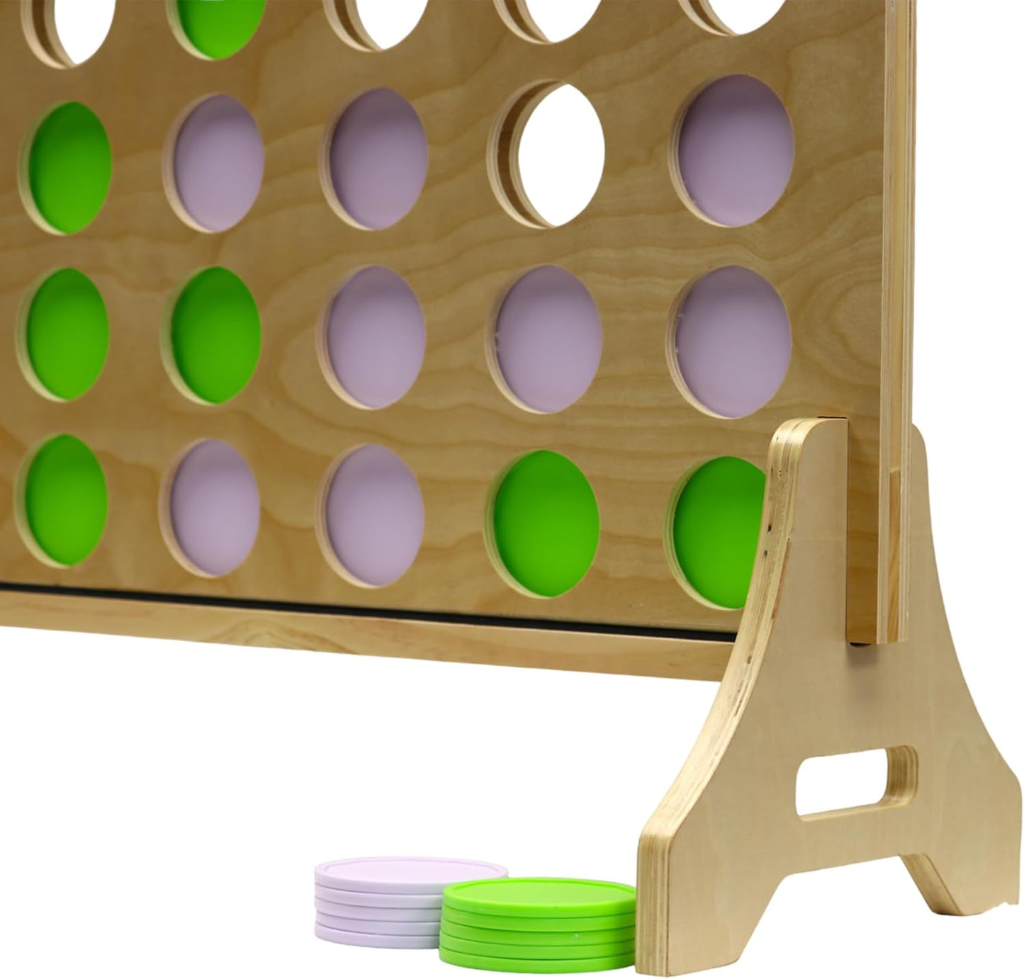 Tailgating Pros Premium Giant Four in a Row with Carrying Case - Jumbo Oversized Outdoor Yard Game - Connect Multiple Pucks in a Row to Win - Many Puck Colors Available!