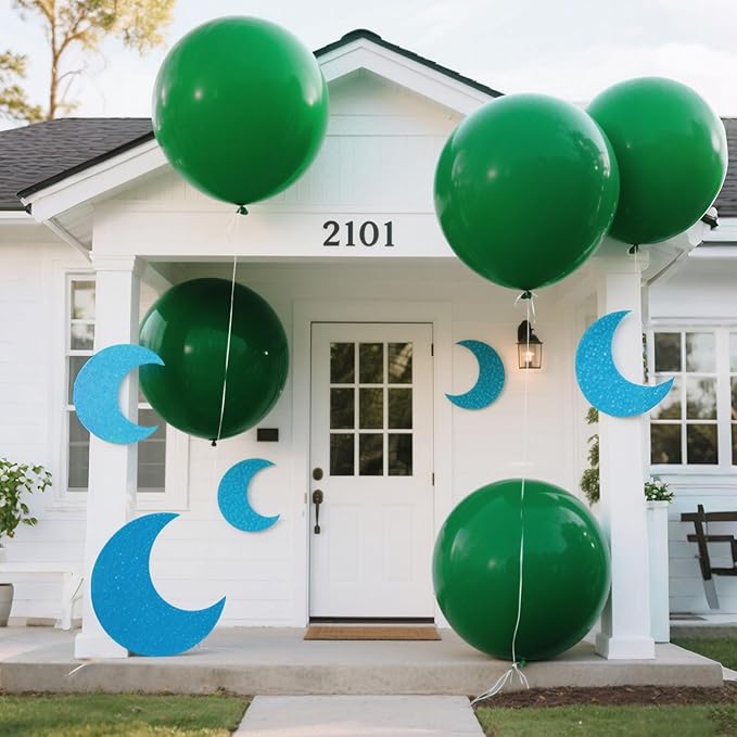 Green BalloonsLarge 10Pcs 36 Inch Giant Green Ballons Big Round Latex Balloons for Birthday, Wedding, Baby Shower, Christmas, St. Patrick's Day, Jungle Theme Party Decorations
