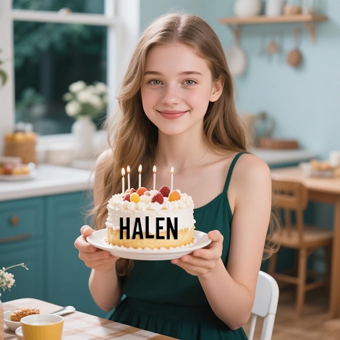 Matte Black Acrylic A-Z Alphabet Cake Toppers - Bold Personalized Letter Decorations for Modern Parties, Birthdays & Events - Durable & Versatile Dessert Accents