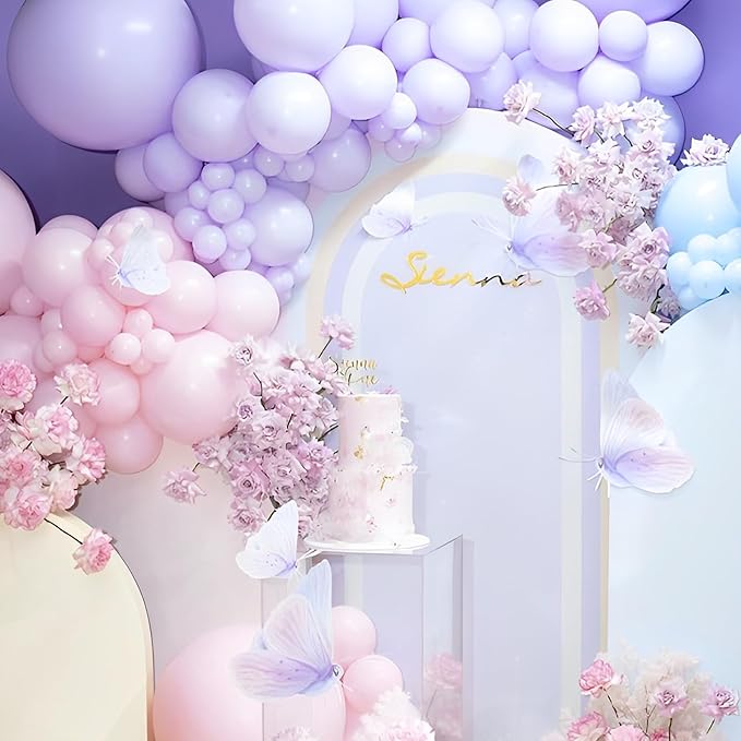 110pcs Pastel Purple Balloons 12inch Light Purple Latex Party Balloons for Graduation, Easter, Wedding, Birthday, Bridal Shower, Rainbow Party, Baby Shower, Anniversary Party Decorations