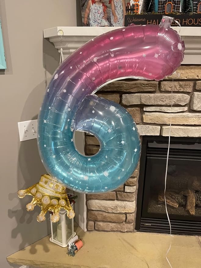 40 Inch Pink Purple Blue Numbers 9 Balloon, Balloons Decorations for 9 19 90 Birthday Party, Engagement, Wedding, Graduations, Photo Shoot Supplies