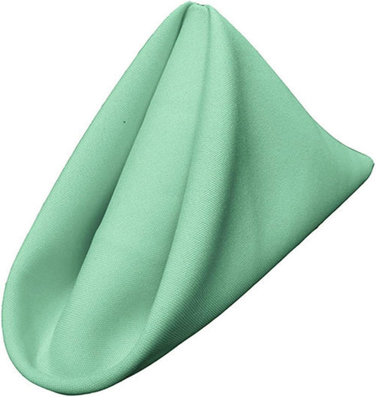 LA Linen 4-Pack Poly Blend Napkins - Soft, Washable, Stain & Wrinkle Resistant - Dinner & Party Napkins - 18x18 - Mint