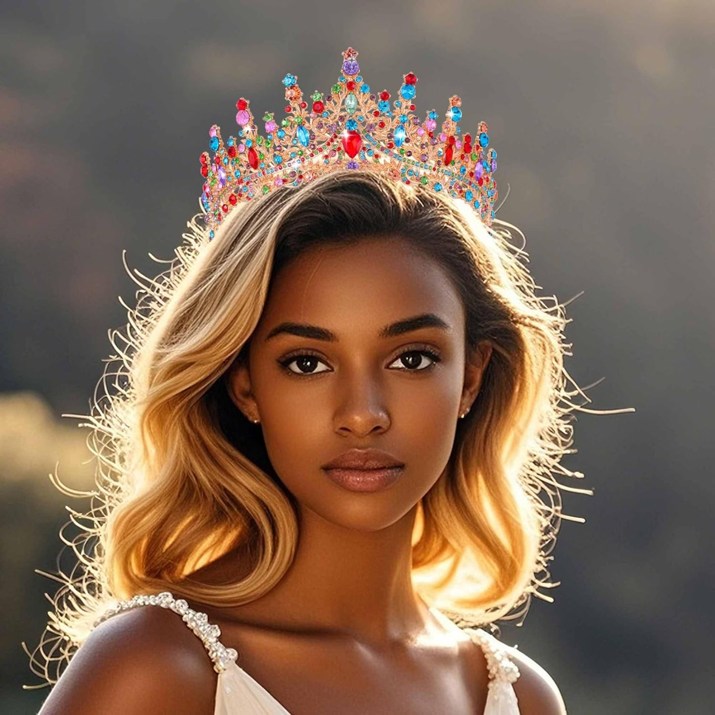 Kamirola Crystal Crowns and Tiaras Headband for Girl or Women Birthday Party Wedding Prom Bridal Halloween Christmas （TR19）